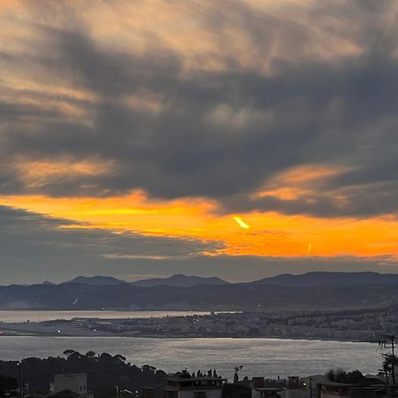 Agréable 3 pièces climatisé avec vue mer et parking Villefranche-sur-Mer Exterior foto